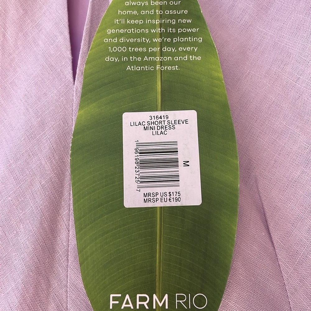 Farm Rio | Lilac Mini Dress - Picture 7 of 11